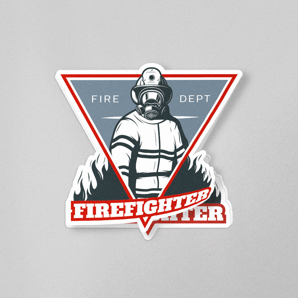 [Firefighter Tribute Sticker – Fire Dept Hero Emblem]