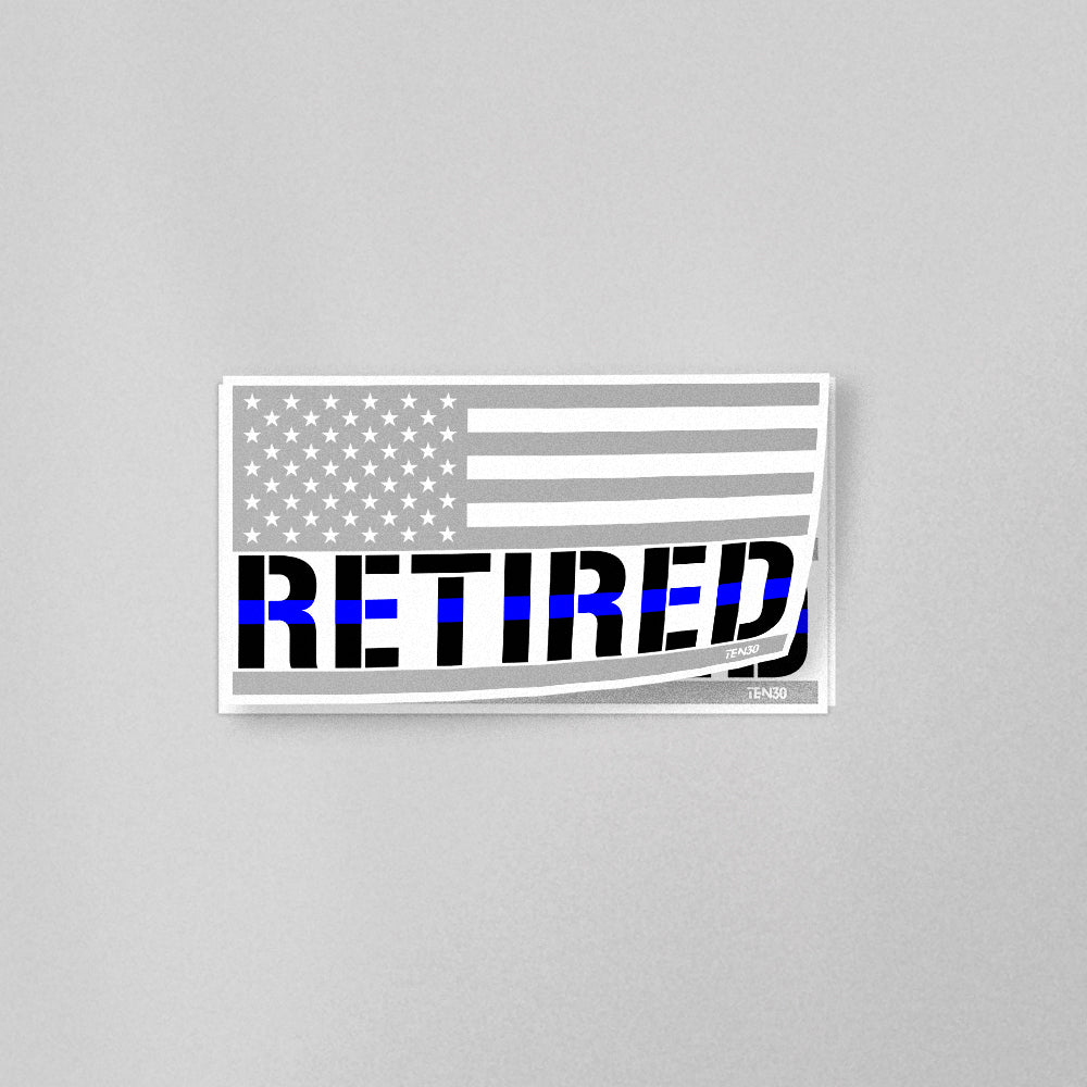 [Retired Thin Blue Line Flag Sticker]