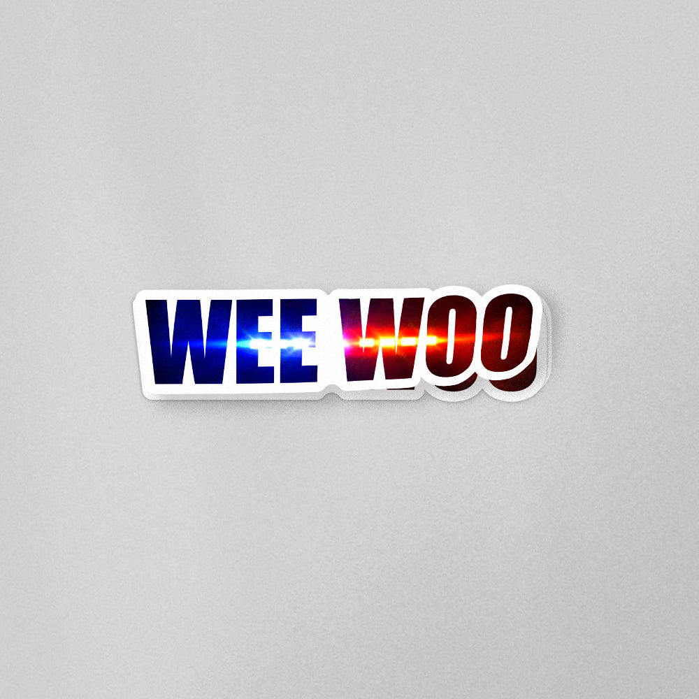 [Police Lights Sticker – WEE WOO]